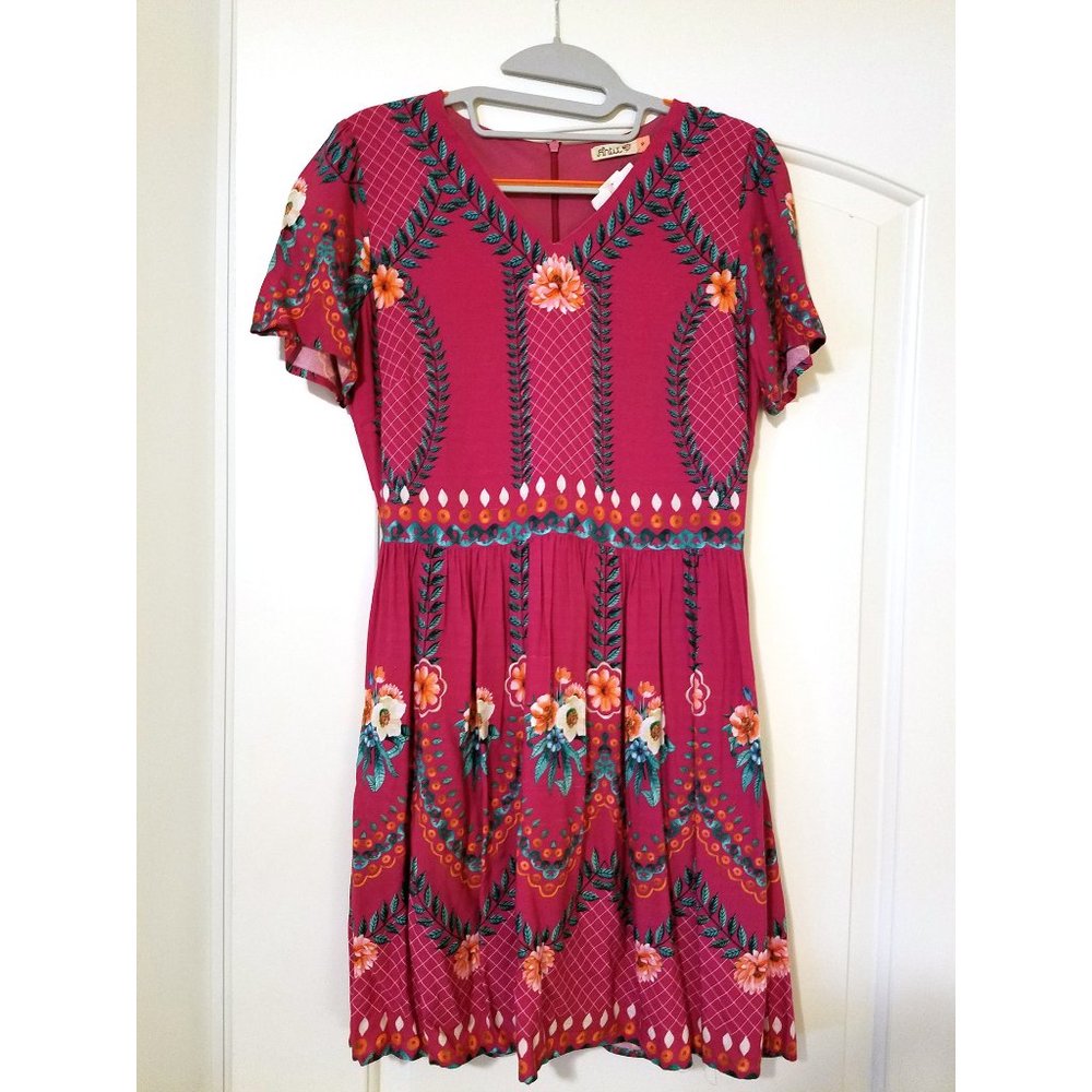 Antix/Anthro pink floral dress